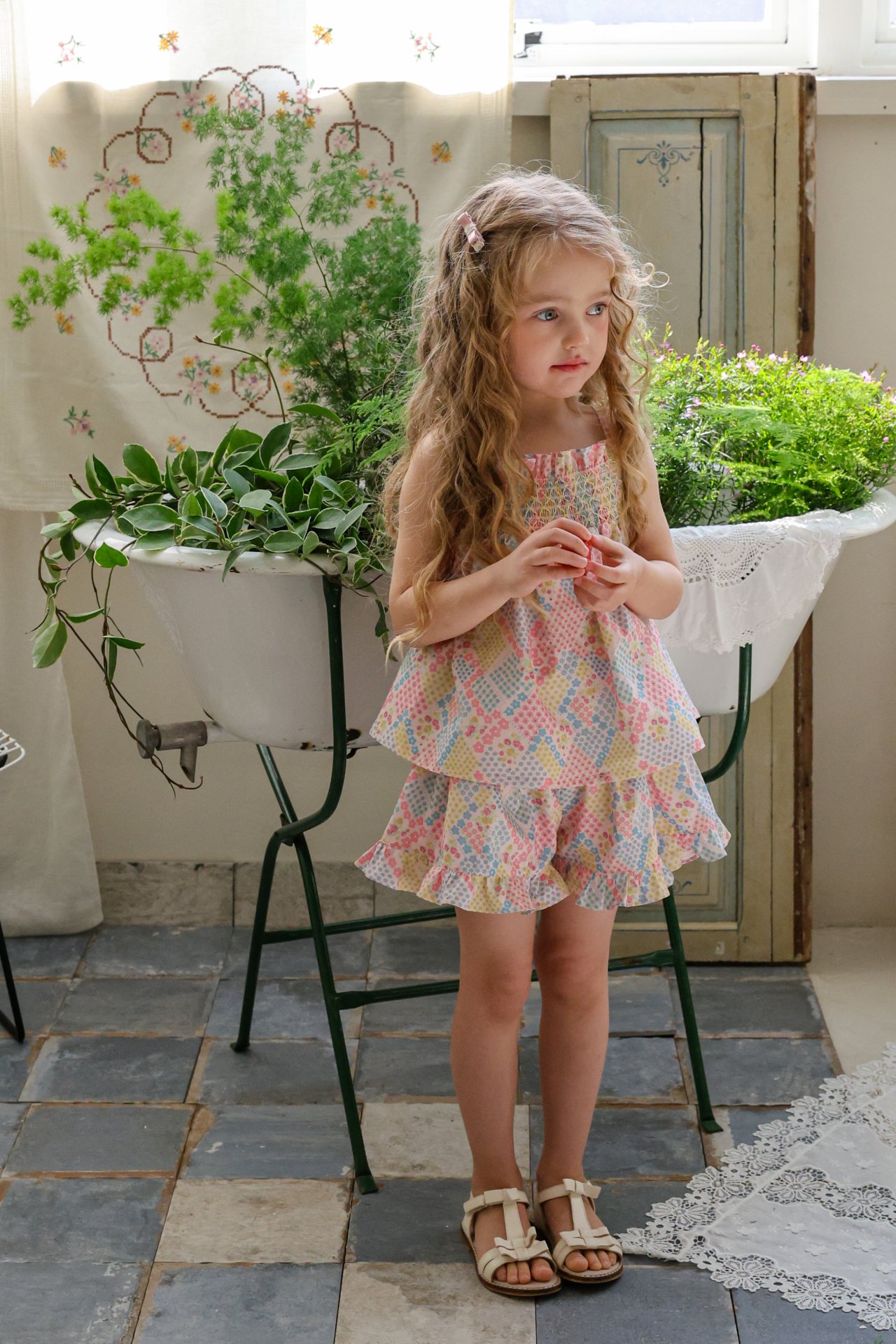 puellaFLO Berry碎花抓皺吊帶悲心 09