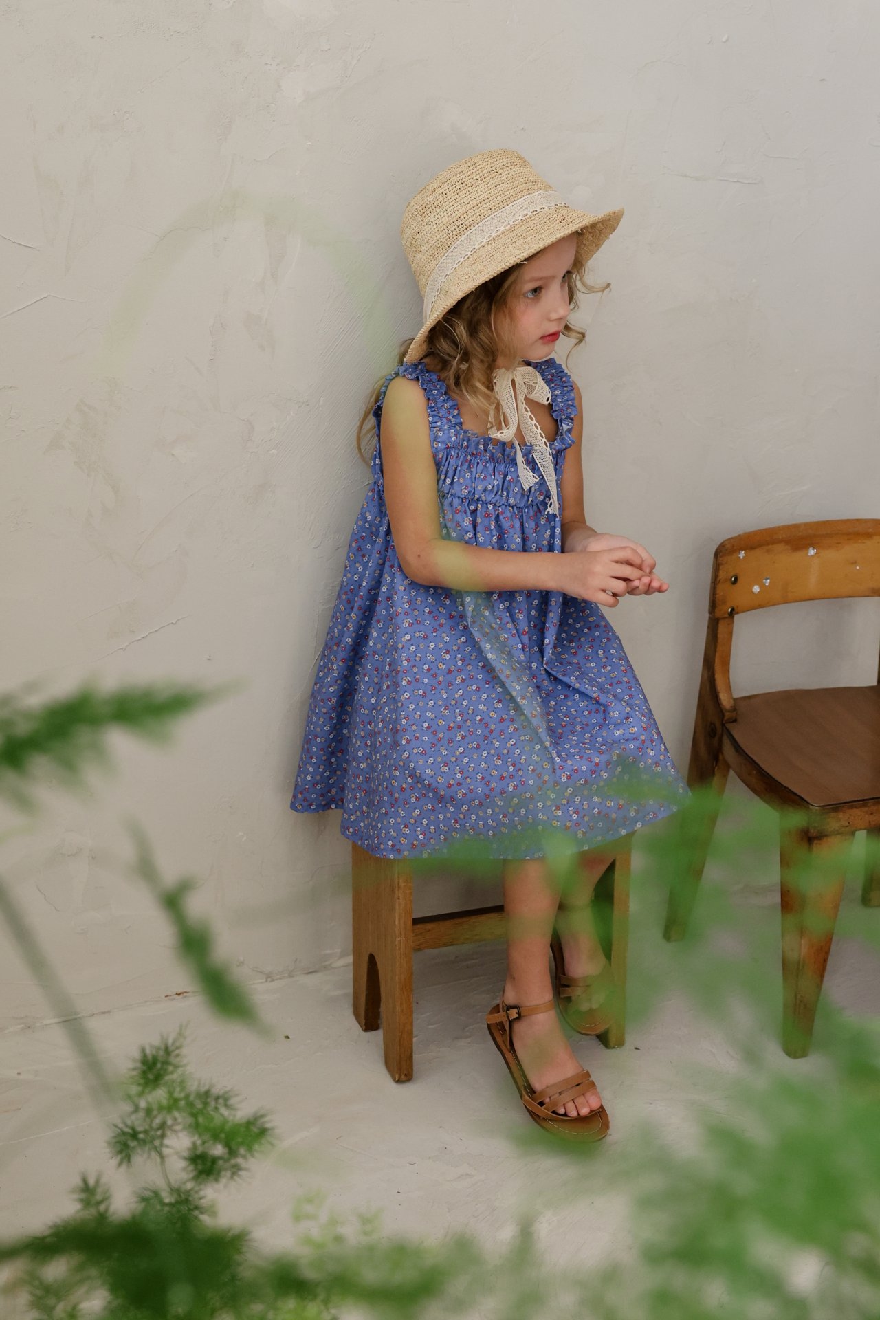 puellaFLO Gemma碎花抓皺吊帶洋裝 12