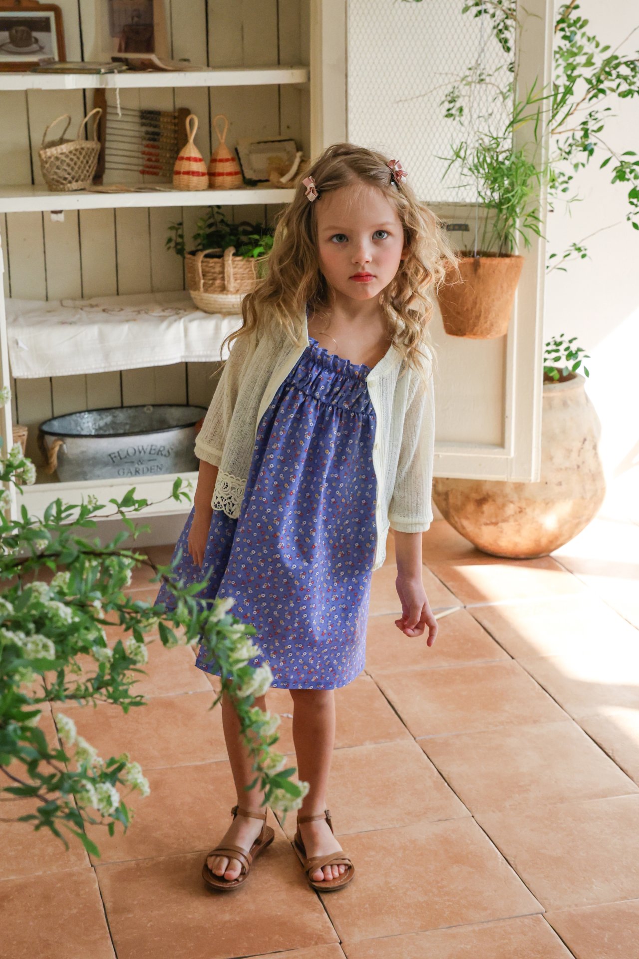 puellaFLO Gemma碎花抓皺吊帶洋裝 16