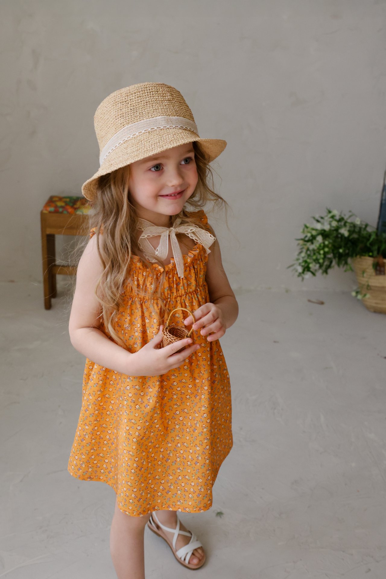 puellaFLO Gemma碎花抓皺吊帶洋裝 19