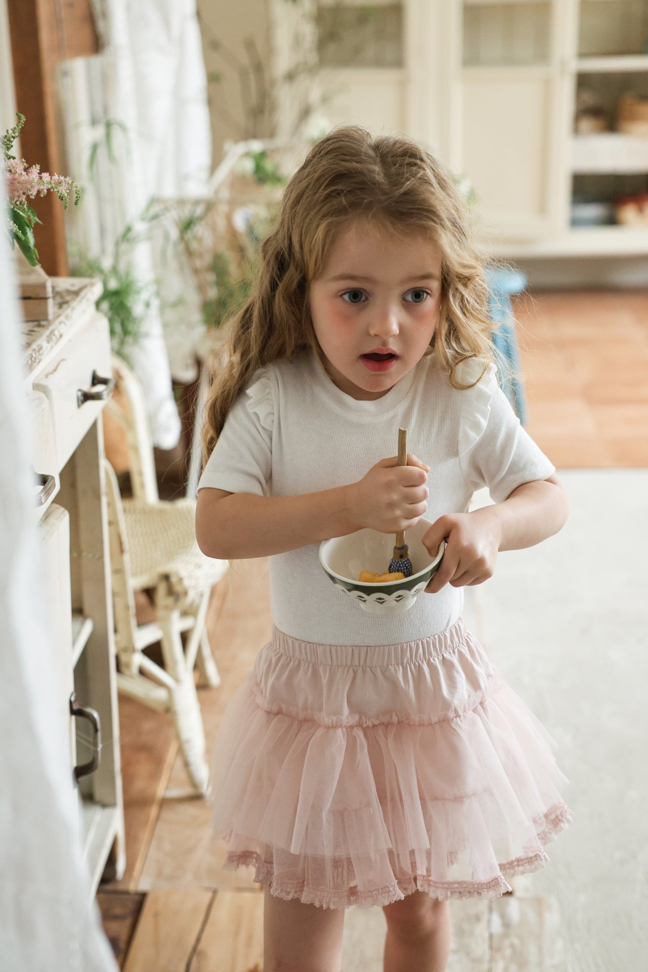 puellaFLO Uni素色荷葉短袖上衣 05