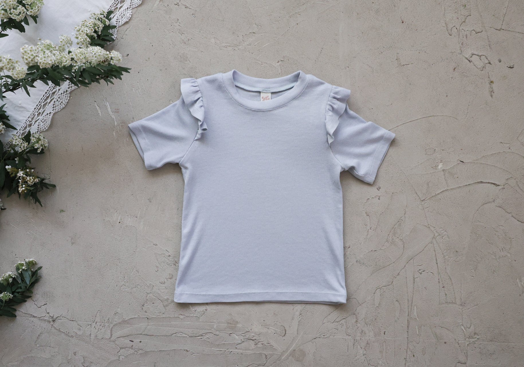 puellaFLO Uni素色荷葉短袖上衣 24