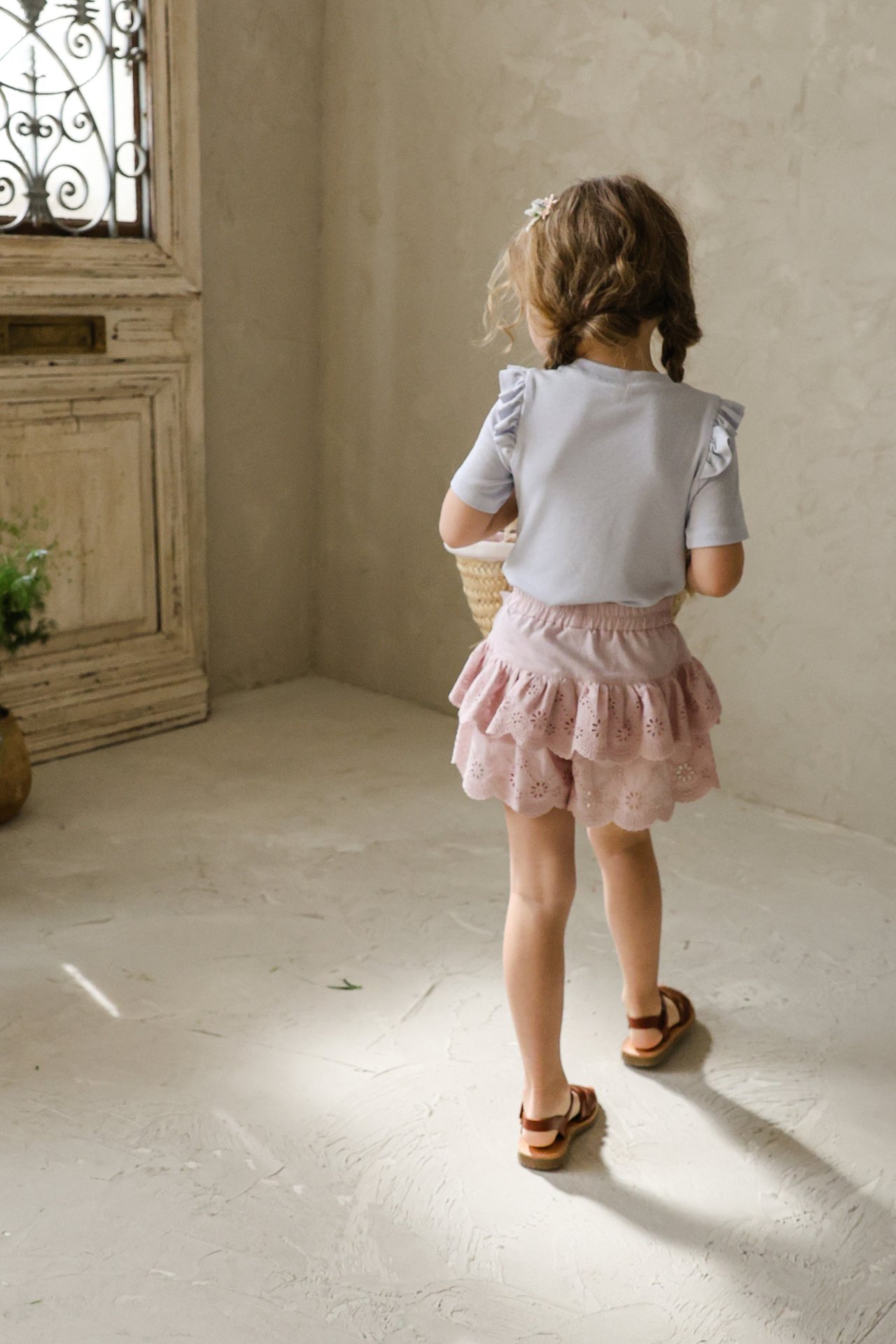 puellaFLO Uni素色荷葉短袖上衣 21