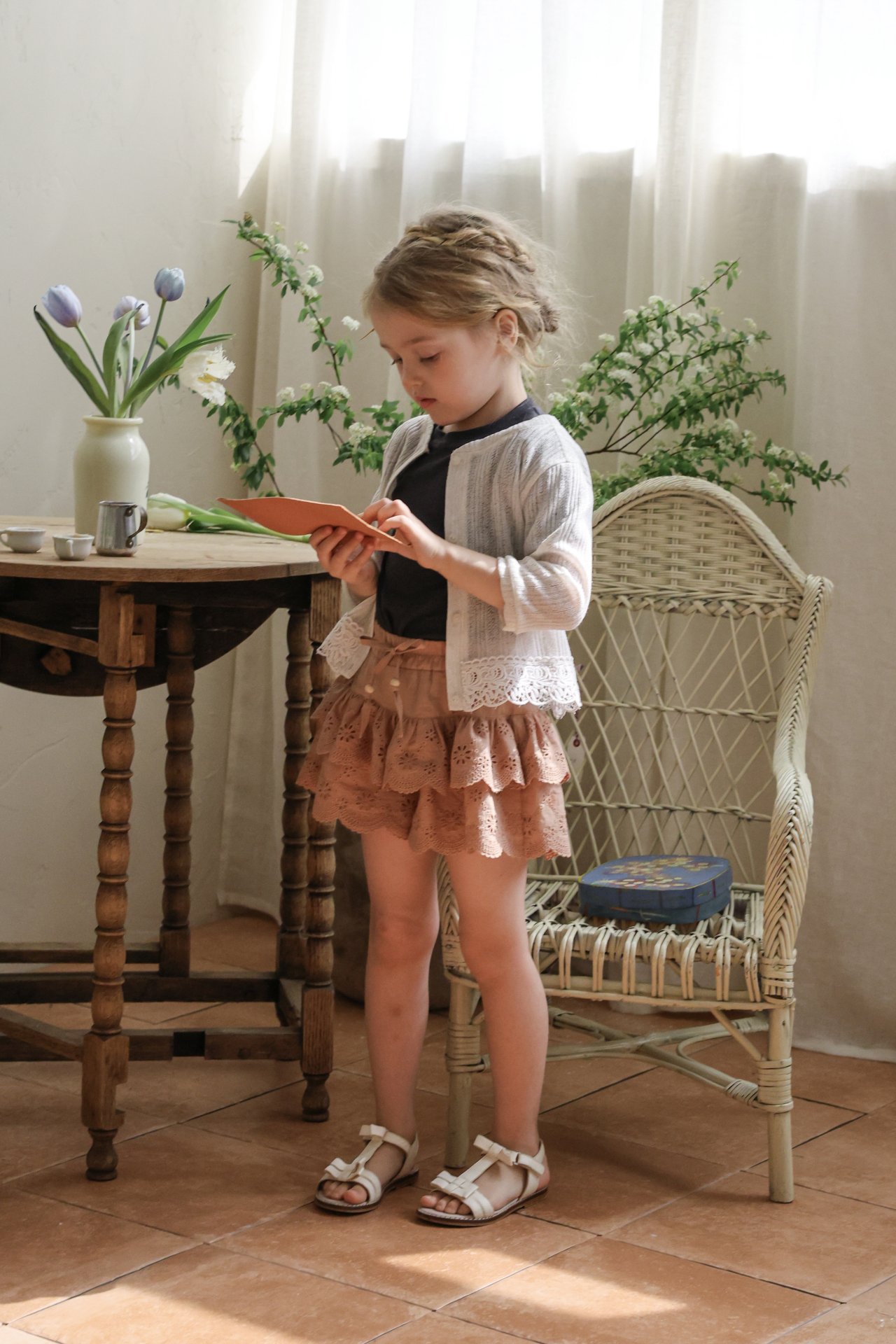 puellaFLO Uni素色荷葉短袖上衣 27