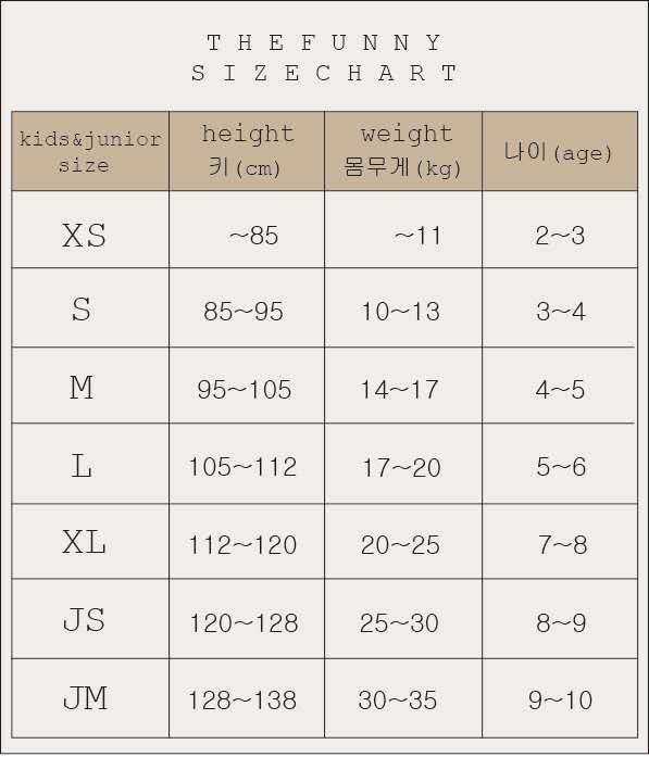 thefunny 尺寸表