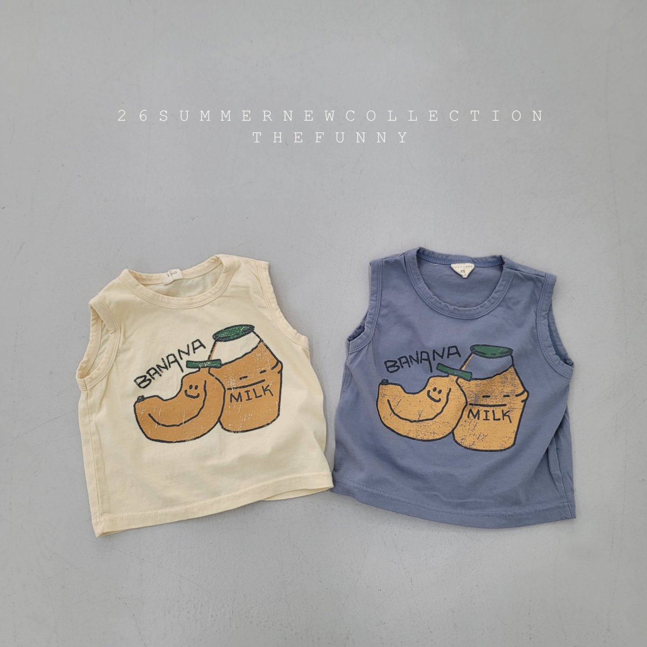 thefunny香蕉牛奶塗鴉背心 01