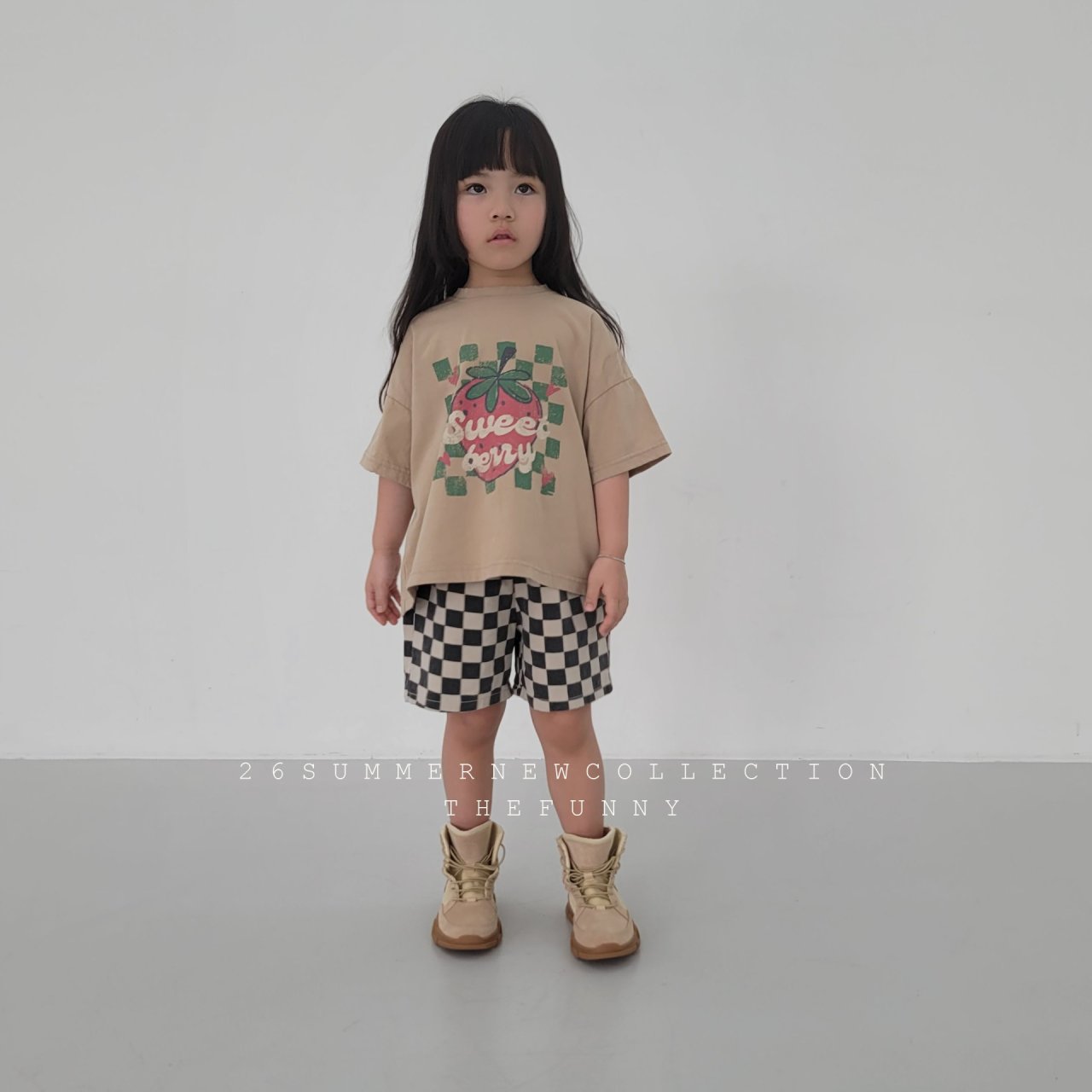 thefunny草莓格子短袖T 07