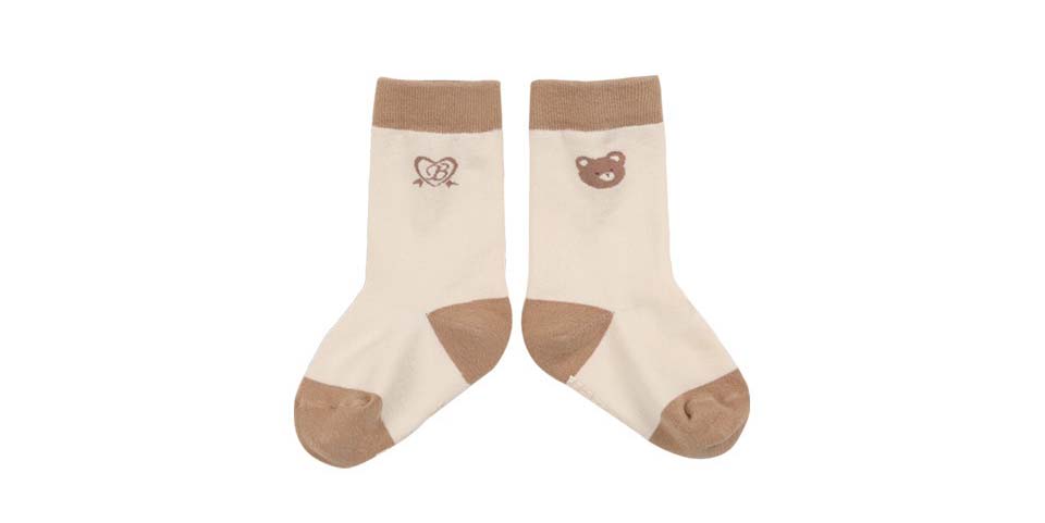 BEBOLIEN小熊LOGO踝襪02