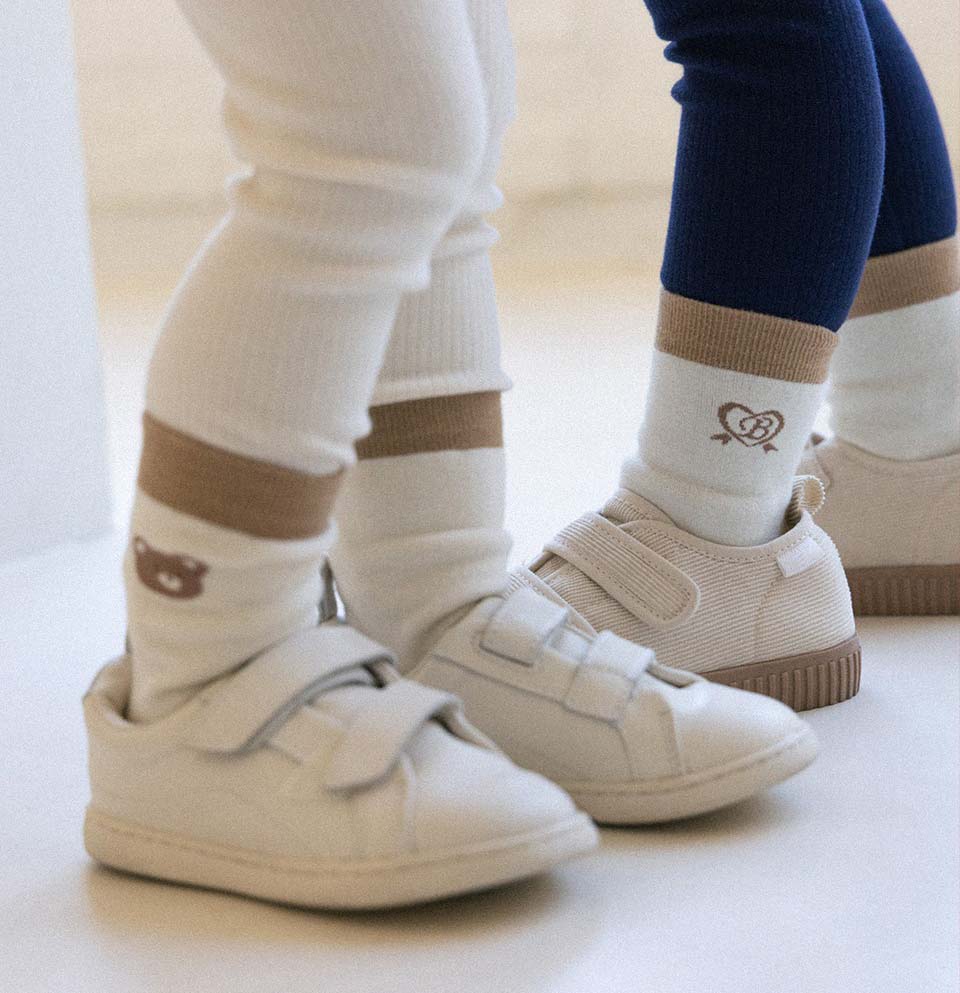 BEBOLIEN小熊LOGO踝襪03