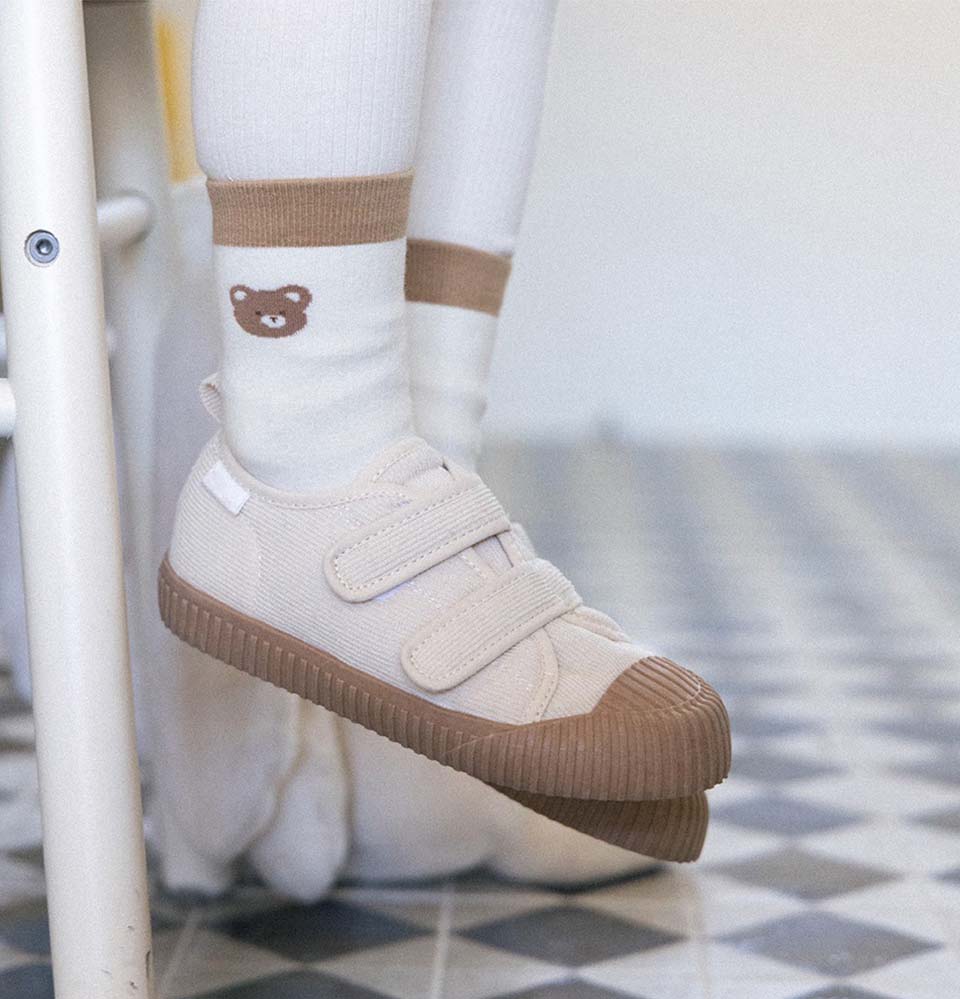 BEBOLIEN小熊LOGO踝襪04