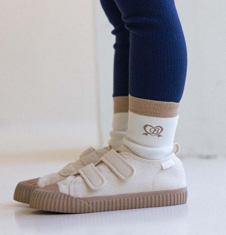 BEBOLIEN小熊LOGO踝襪07