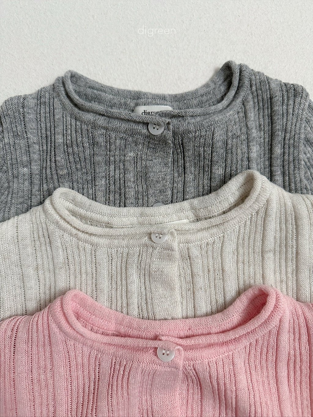 digreen wiggly rib cardigan 直條褶皺開襟外套 03