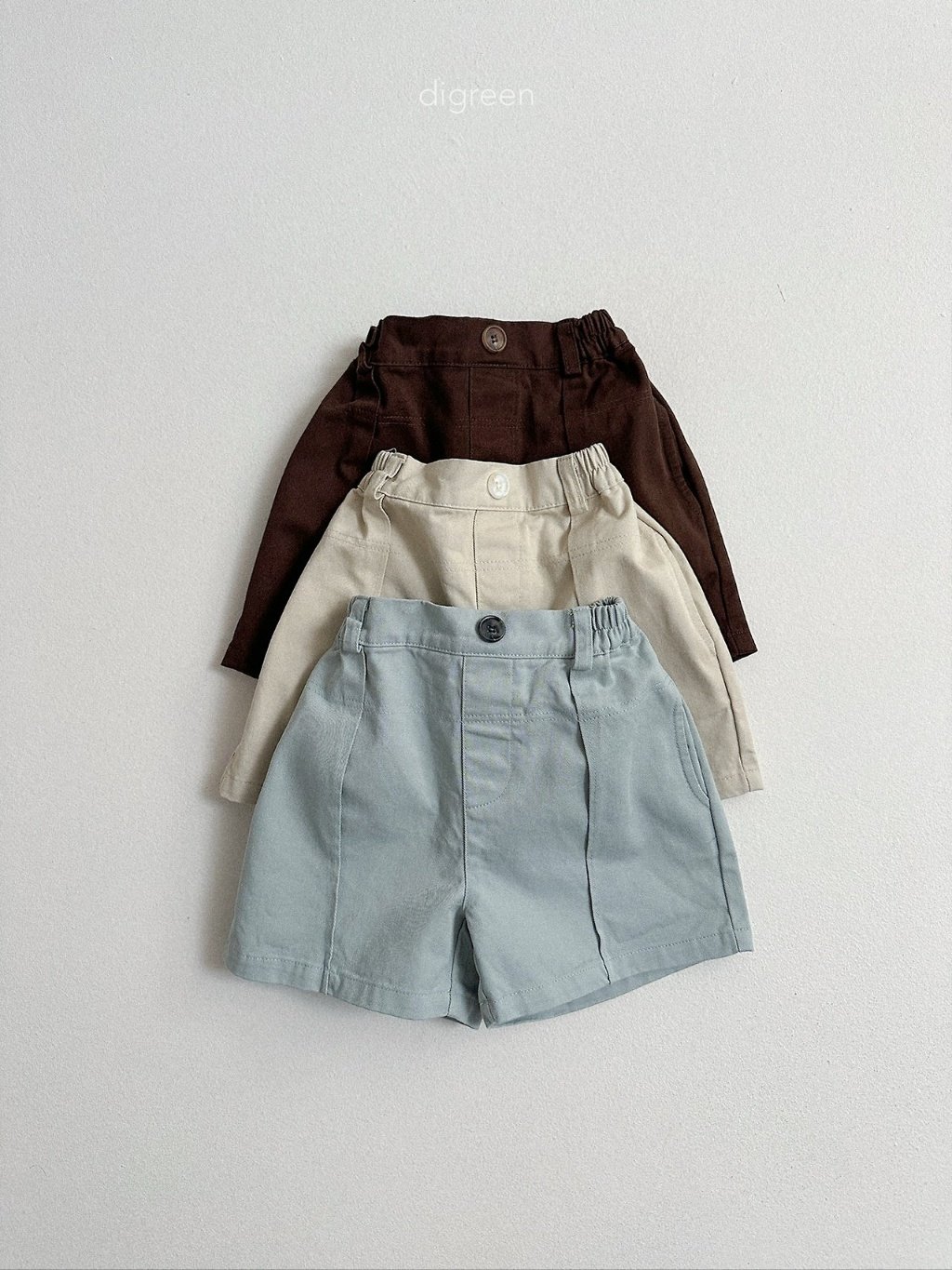 digreen arude pants 褶皺純棉短褲 01