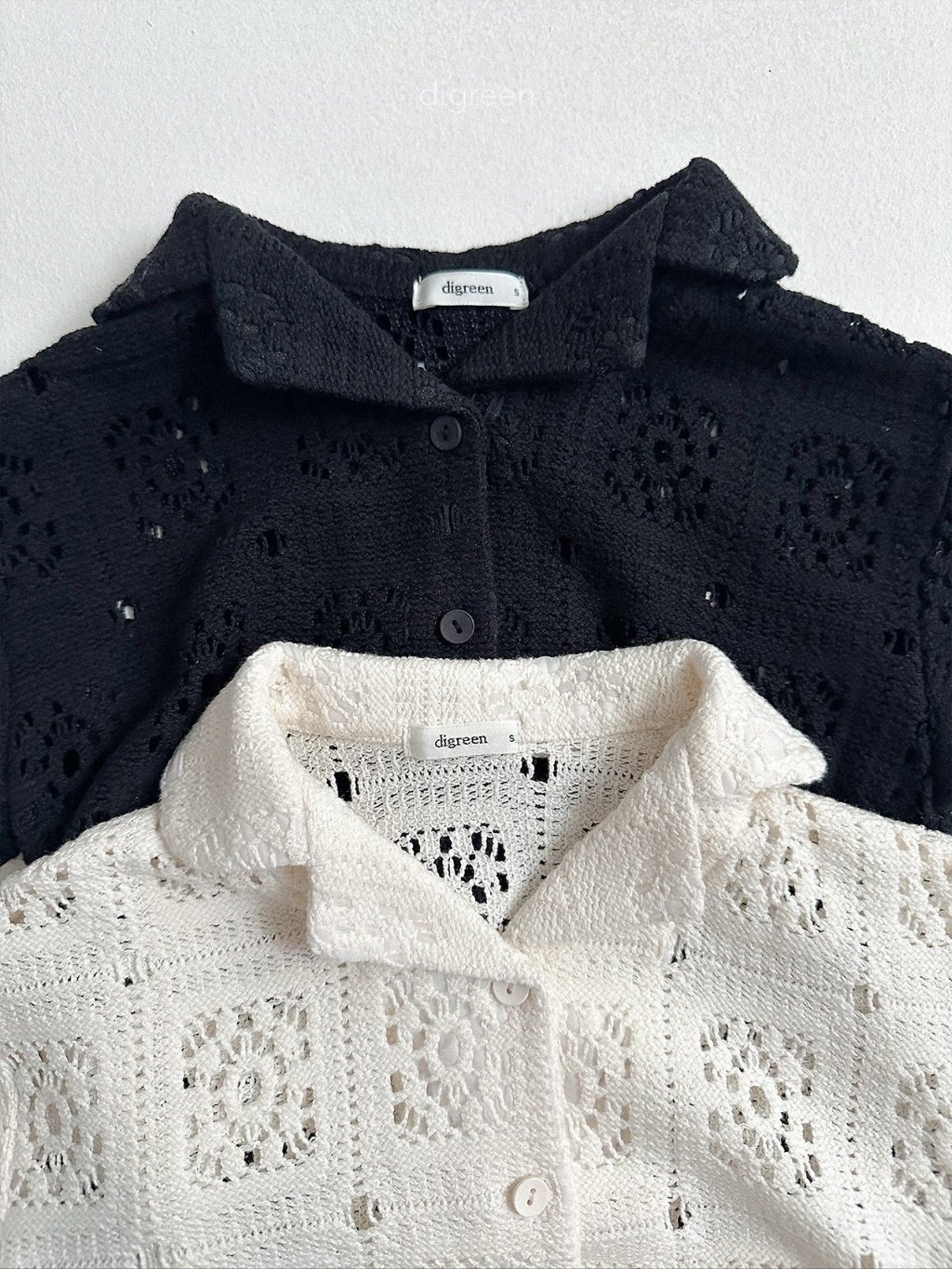 digreen crochet shirt 花紋鏤空針織襯衫 02