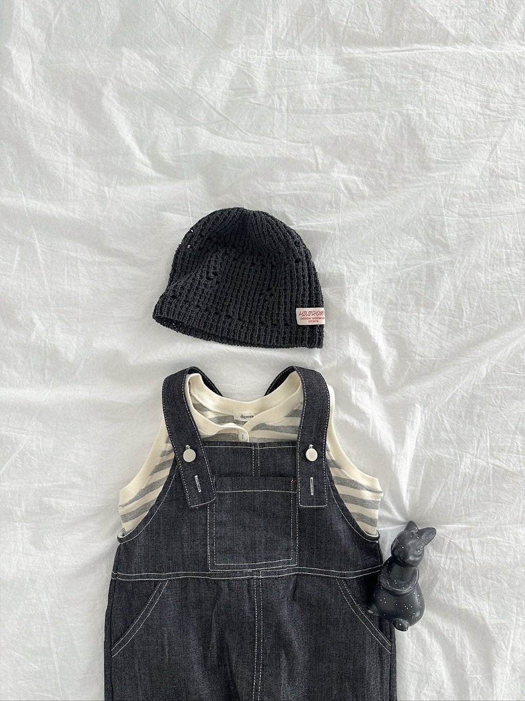 digreen marine sleeveless  鈕扣條紋背心 11