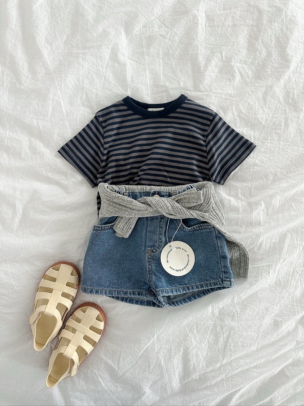 digreen camel stripe tee 焦糖暗色條文短袖T 04