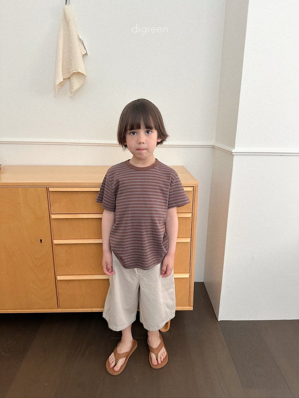 digreen camel stripe tee 焦糖暗色條文短袖T 11