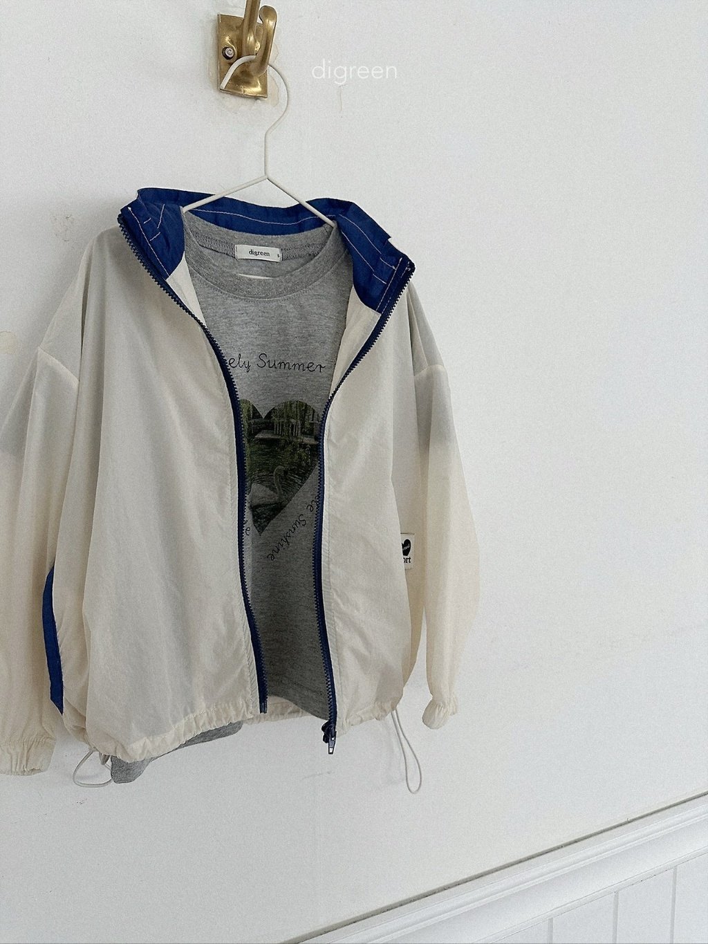 digreen air Jacket 拼色防風薄外套 09