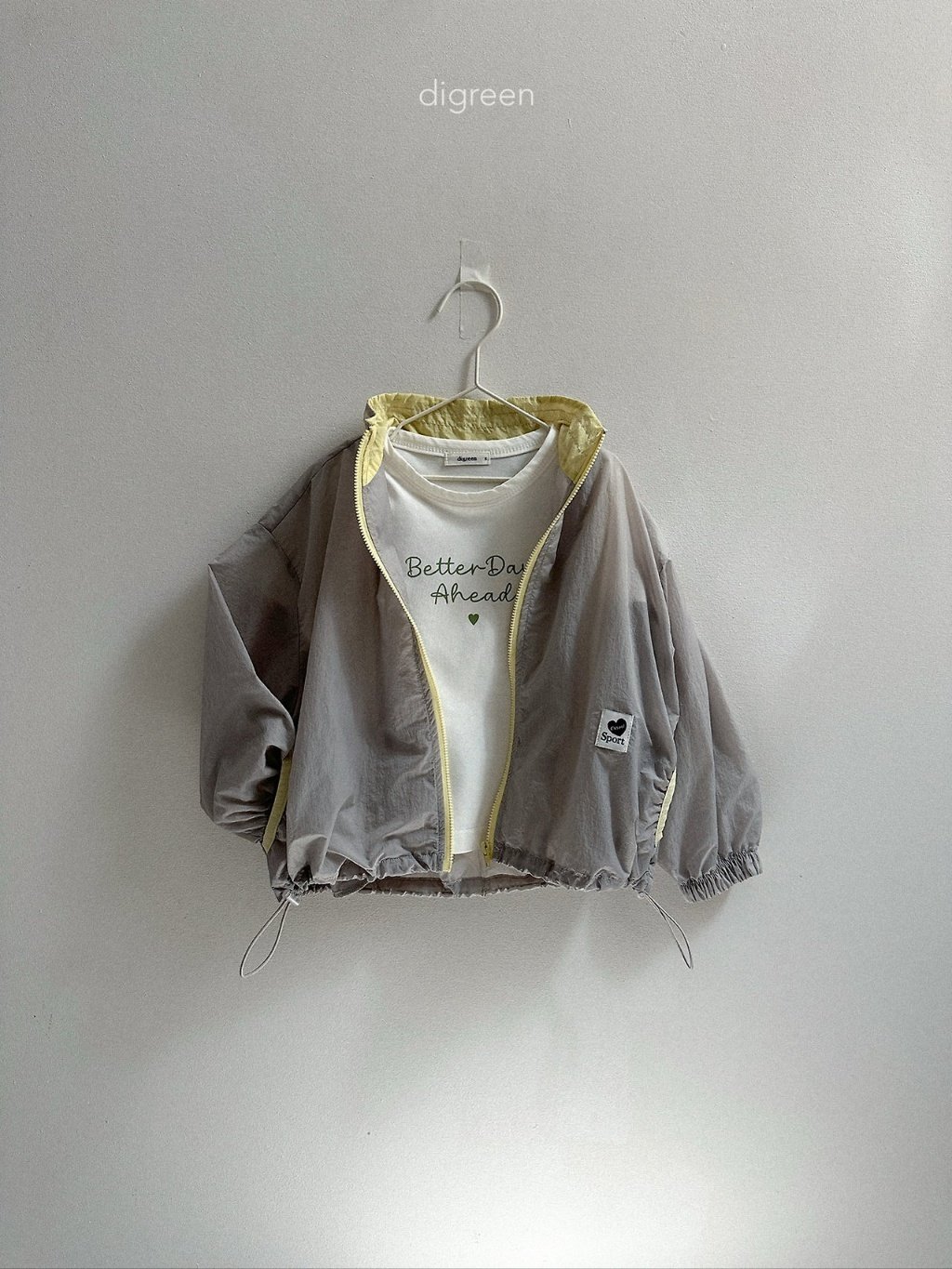 digreen air Jacket 拼色防風薄外套 10