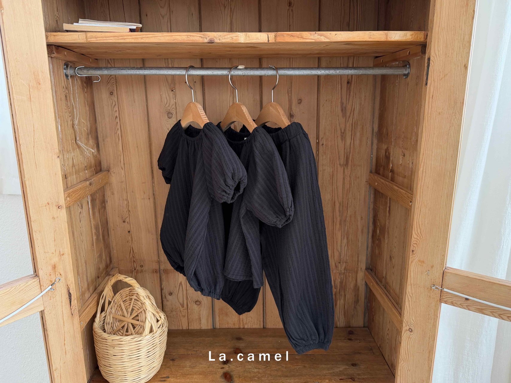 LACAMEL領口抓皺簡約包屁衣06