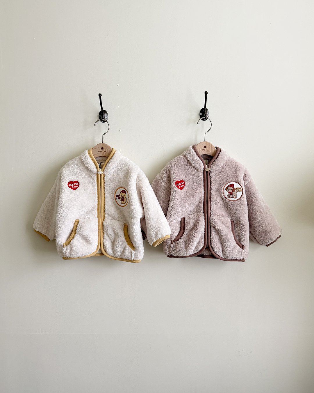 here i am kinder fleece 拼色包邊外套 11