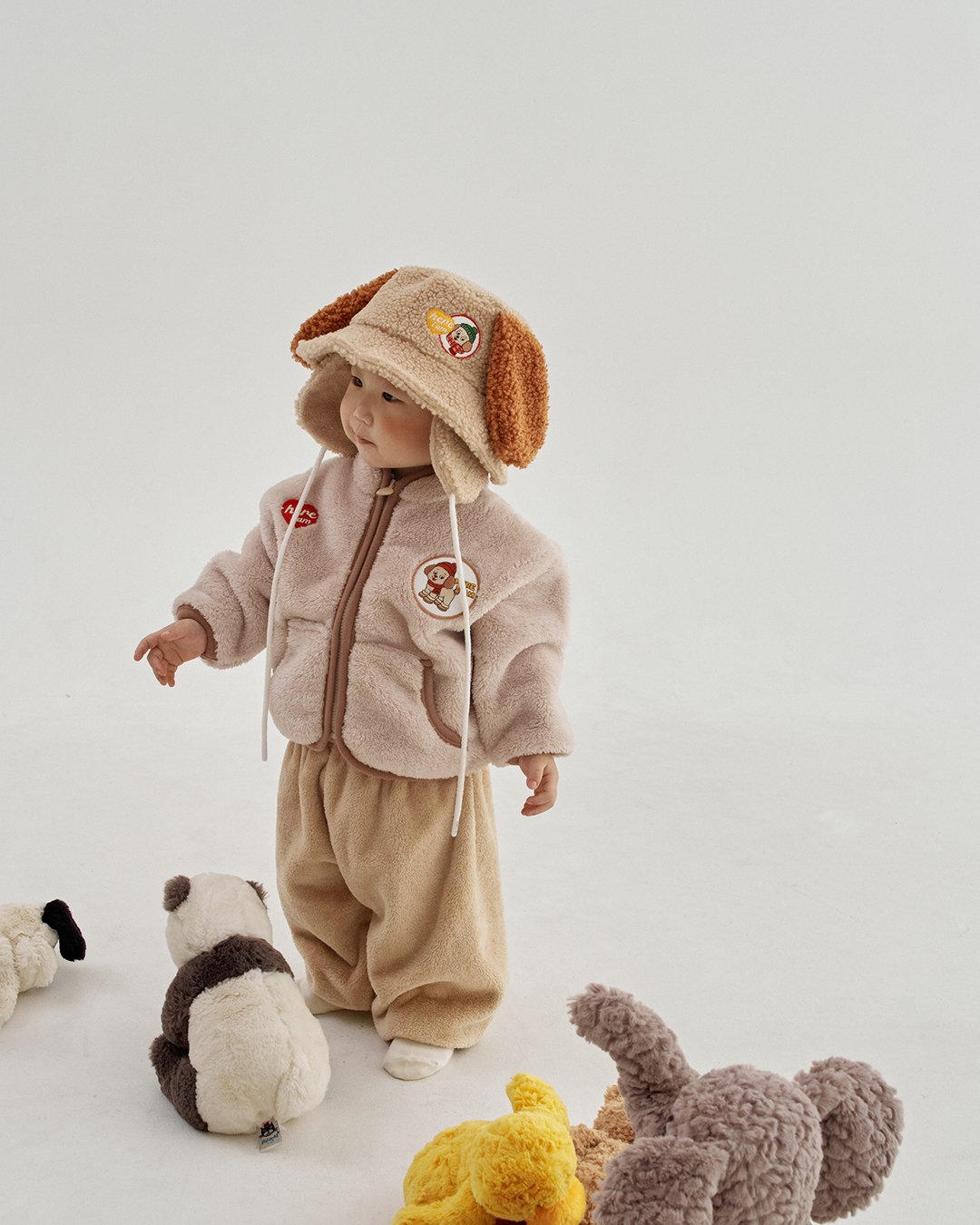 here i am kinder fleece 拼色包邊外套 05