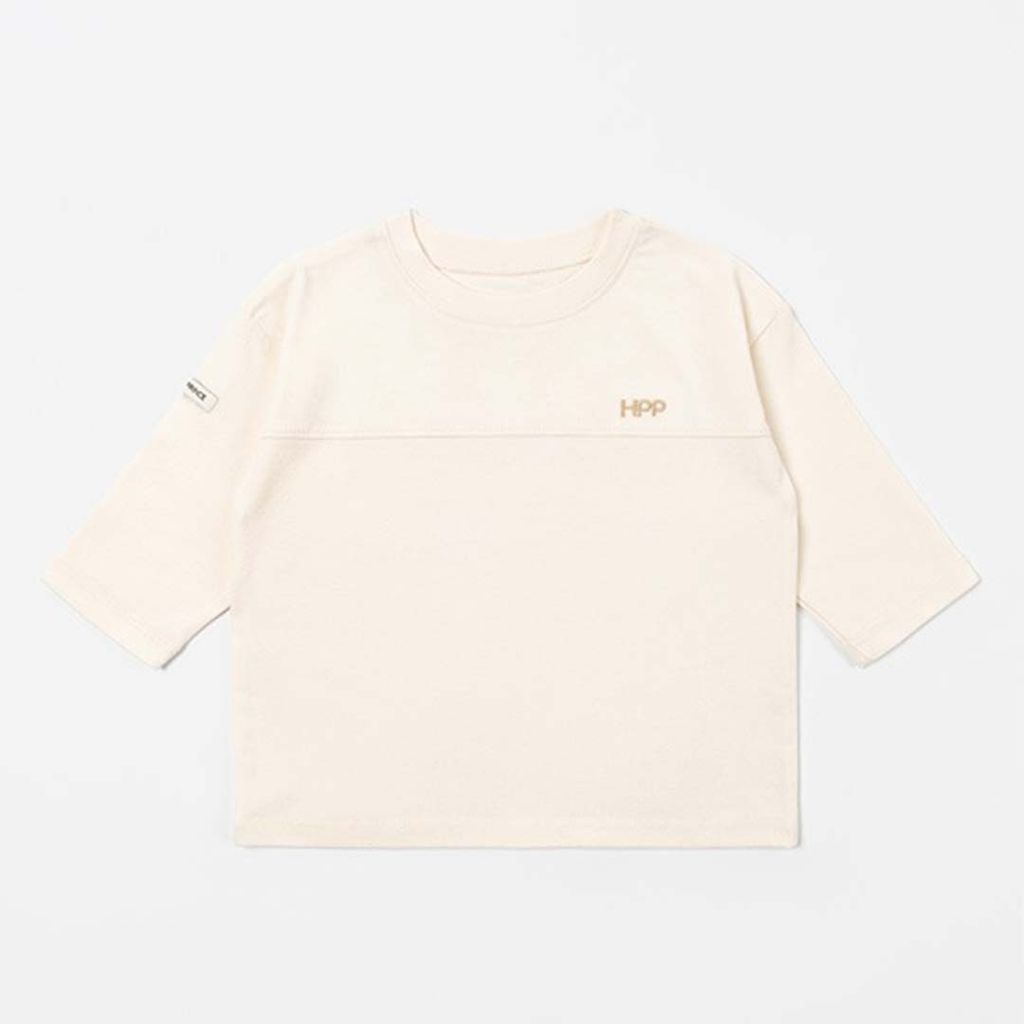 HAPPY PRINCE DEMANN 字母刺繡九分袖上衣 象牙白