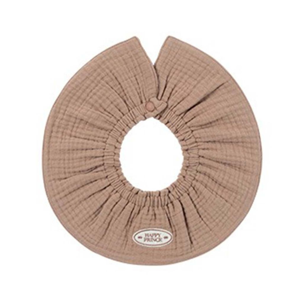 happy prince loving 鬆緊帶純棉圍兜 摩卡棕