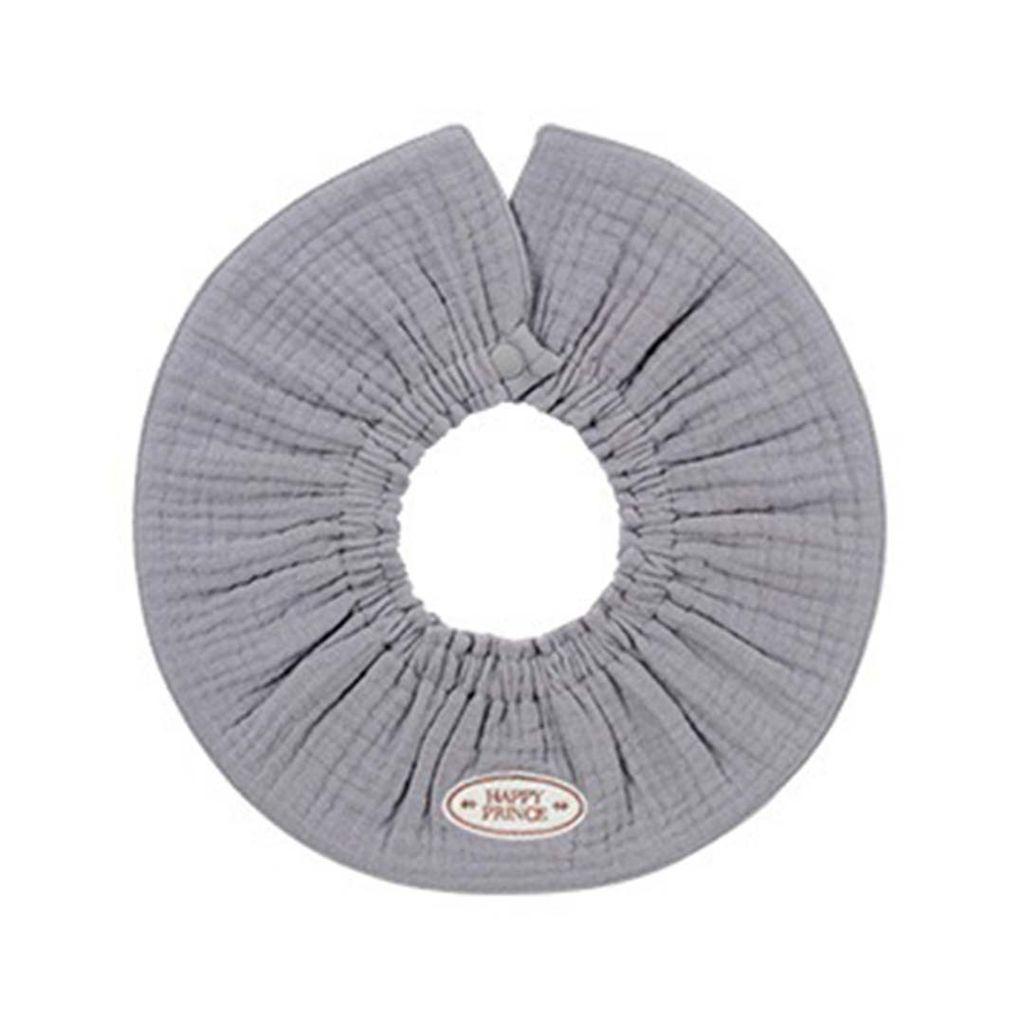 happy prince loving 鬆緊帶純棉圍兜 霧灰色