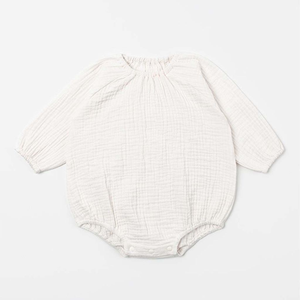 happy prince happy彈性領口純棉包屁衣 雲朵白