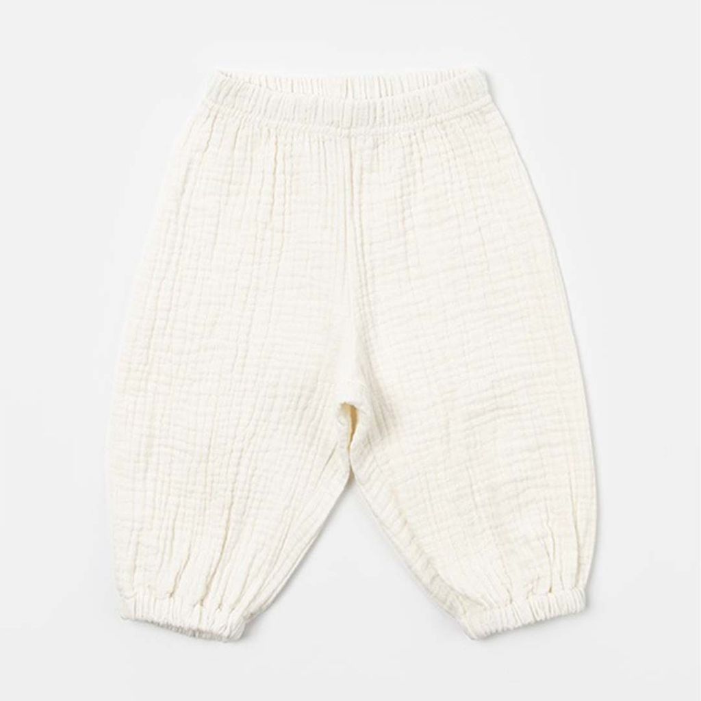 happy prince happy純棉薄長褲 雲朵白