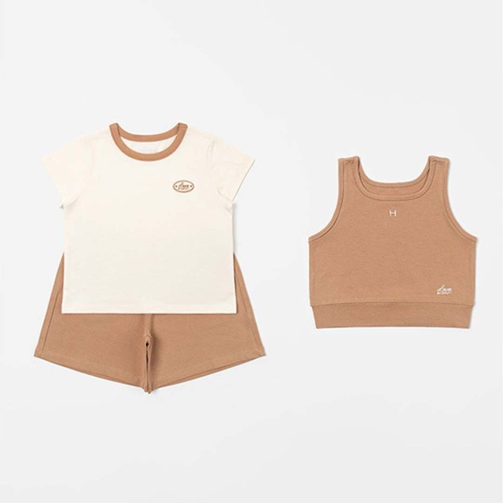 HAPPY PRINCE LIND 背心三件套裝 象牙白+咖