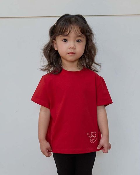 BEBOLIEN 小熊刺繡短袖T 17