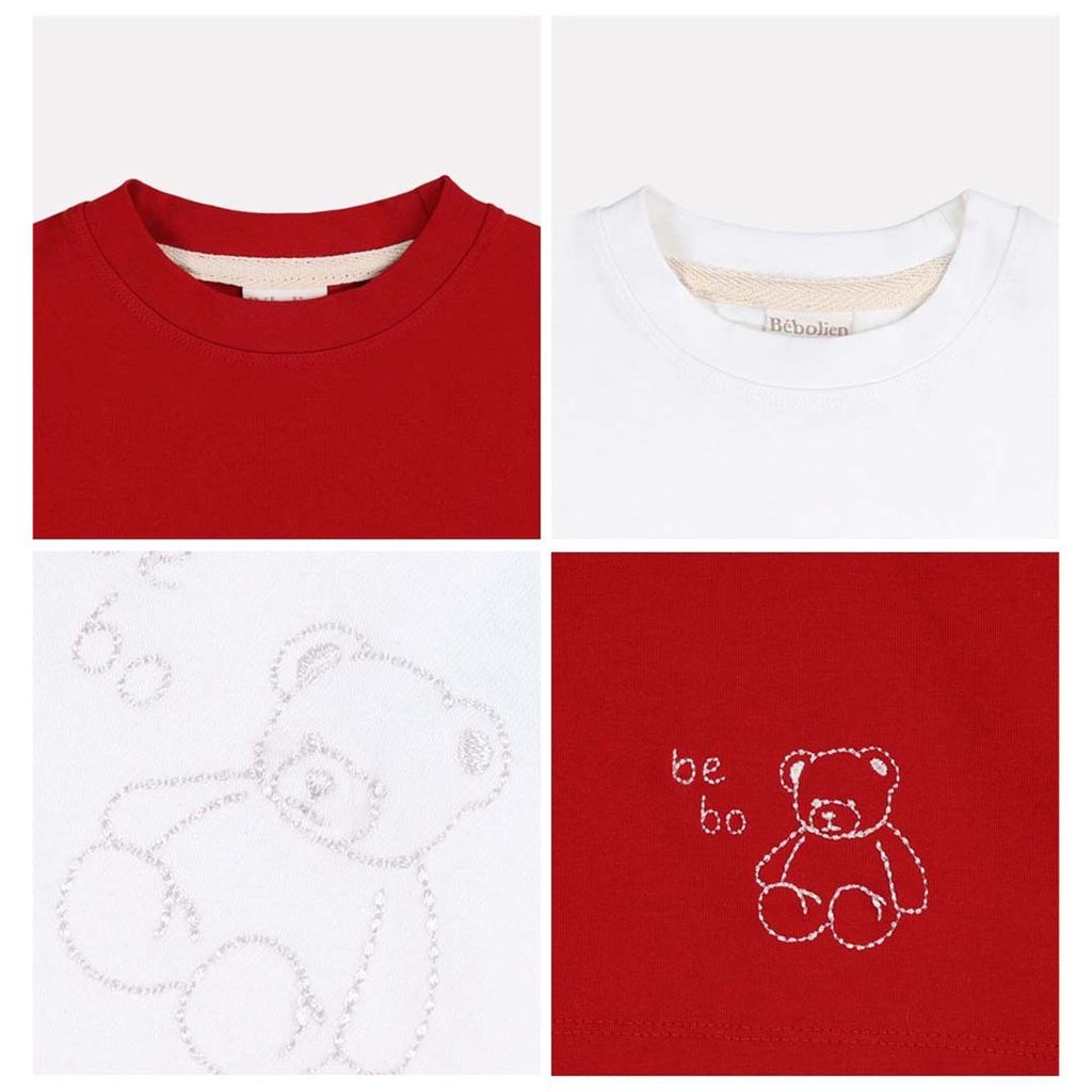 BEBOLIEN 小熊刺繡短袖T DETAIL