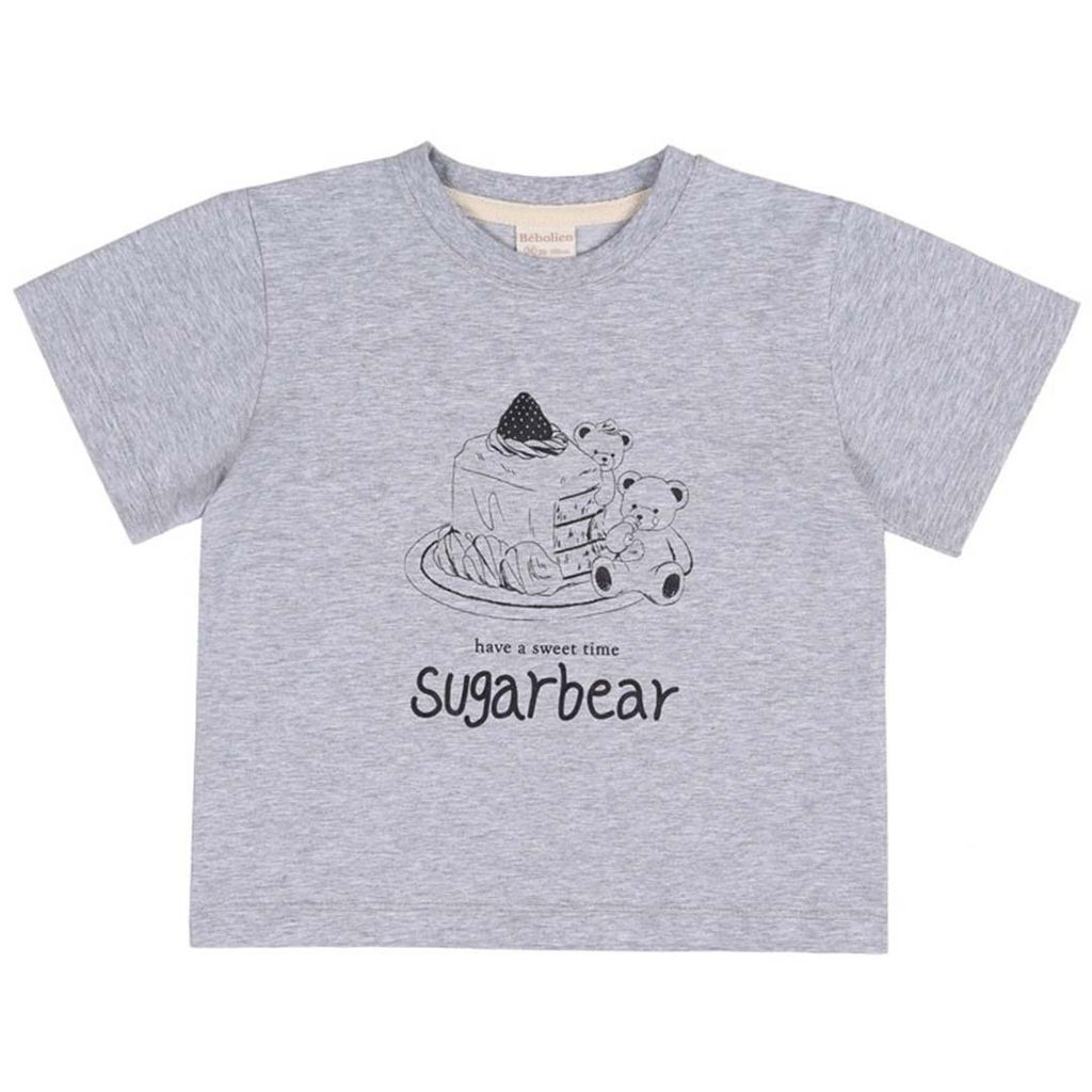 BEBOLIEN 蛋糕小熊短袖T 灰色
