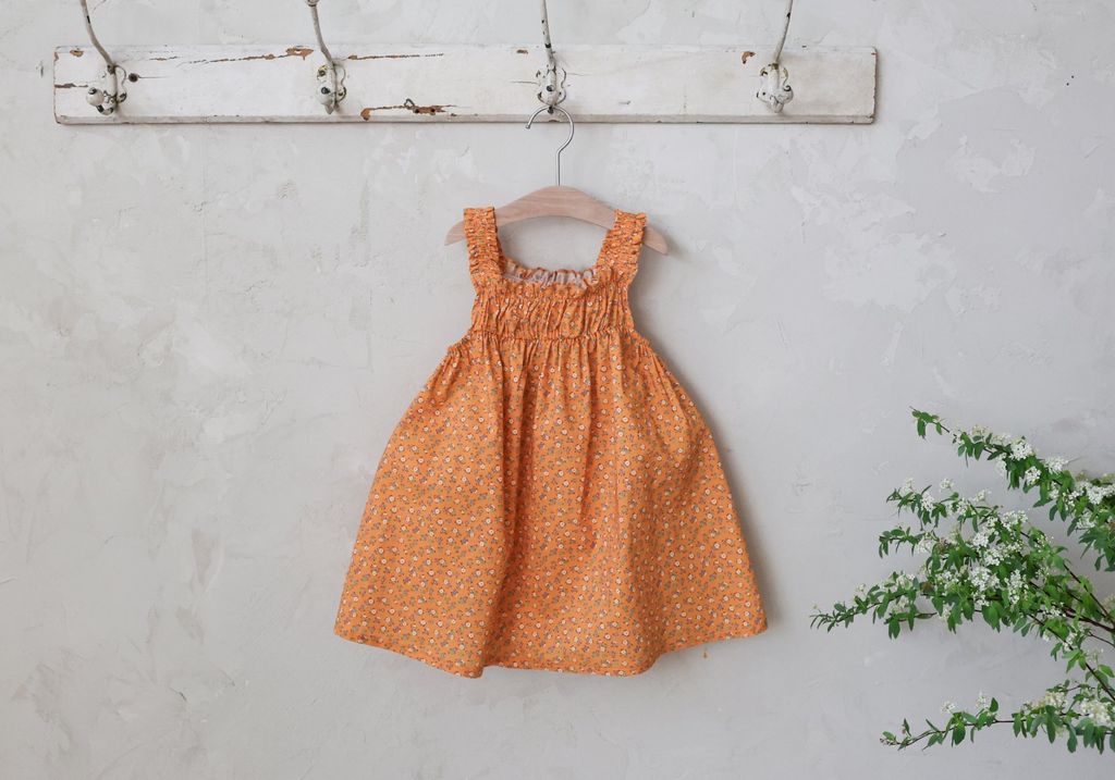 puellaFLO Gemma碎花抓皺吊帶洋裝 23