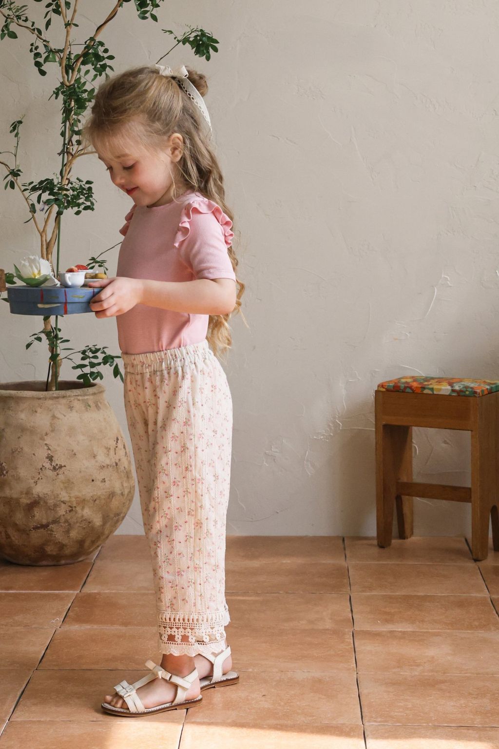 puellaFLO Merren蕾絲碎花寬褲 08