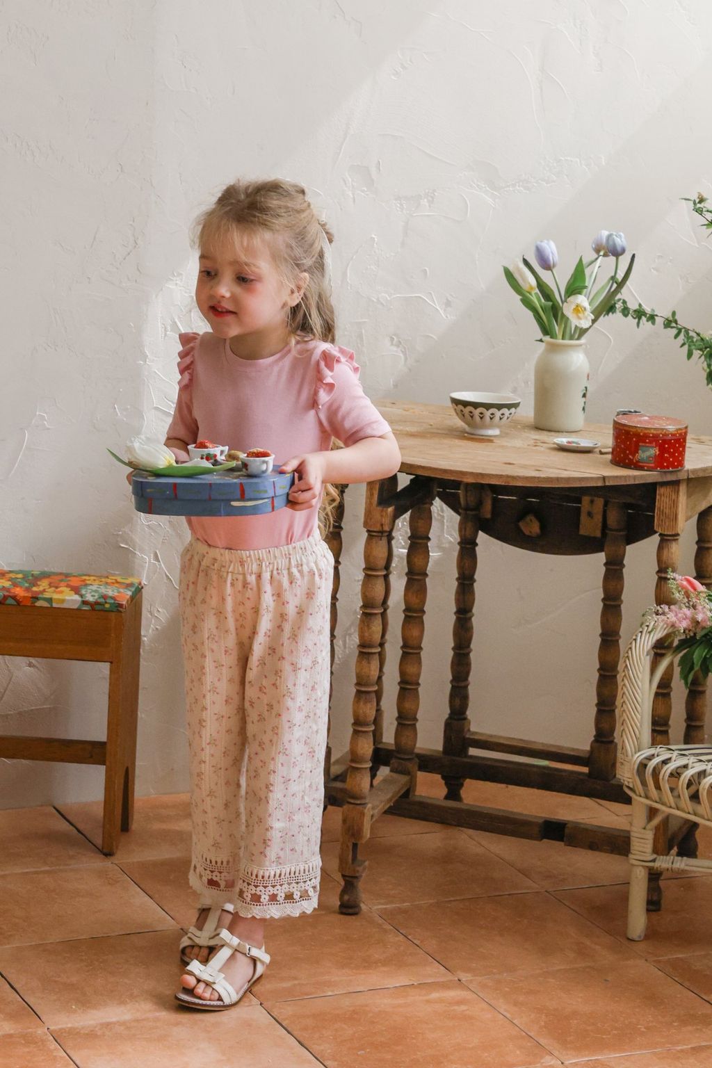 puellaFLO Uni素色荷葉短袖上衣 15