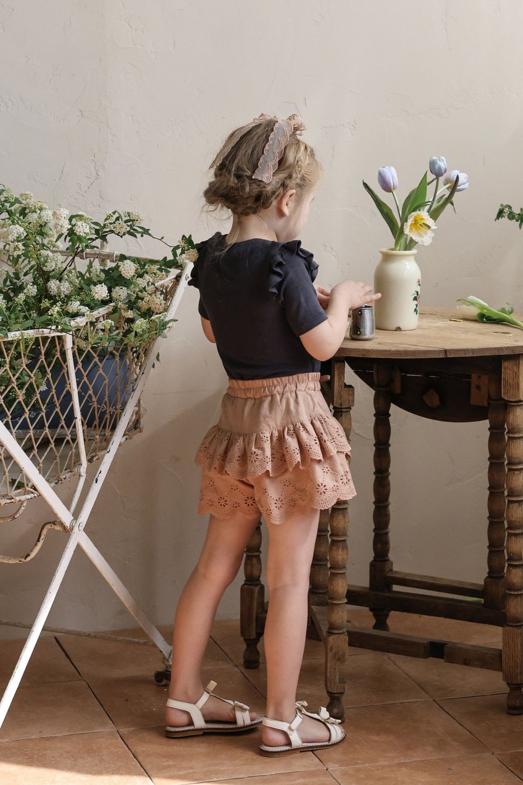 puellaFLO Uni素色荷葉短袖上衣 26