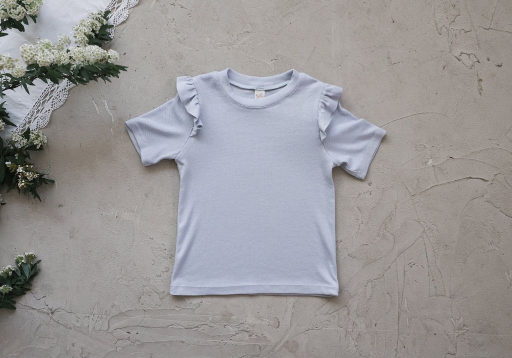 puellaFLO Uni素色荷葉短袖上衣 24