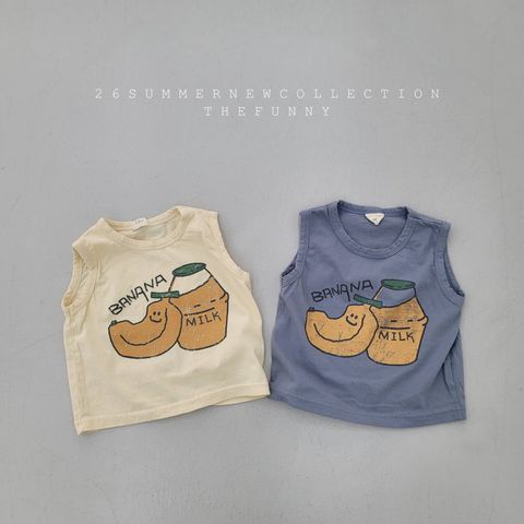 thefunny香蕉牛奶塗鴉背心 01