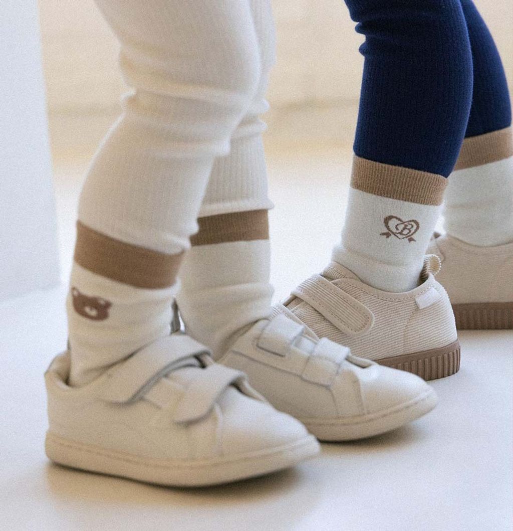 BEBOLIEN小熊LOGO踝襪03