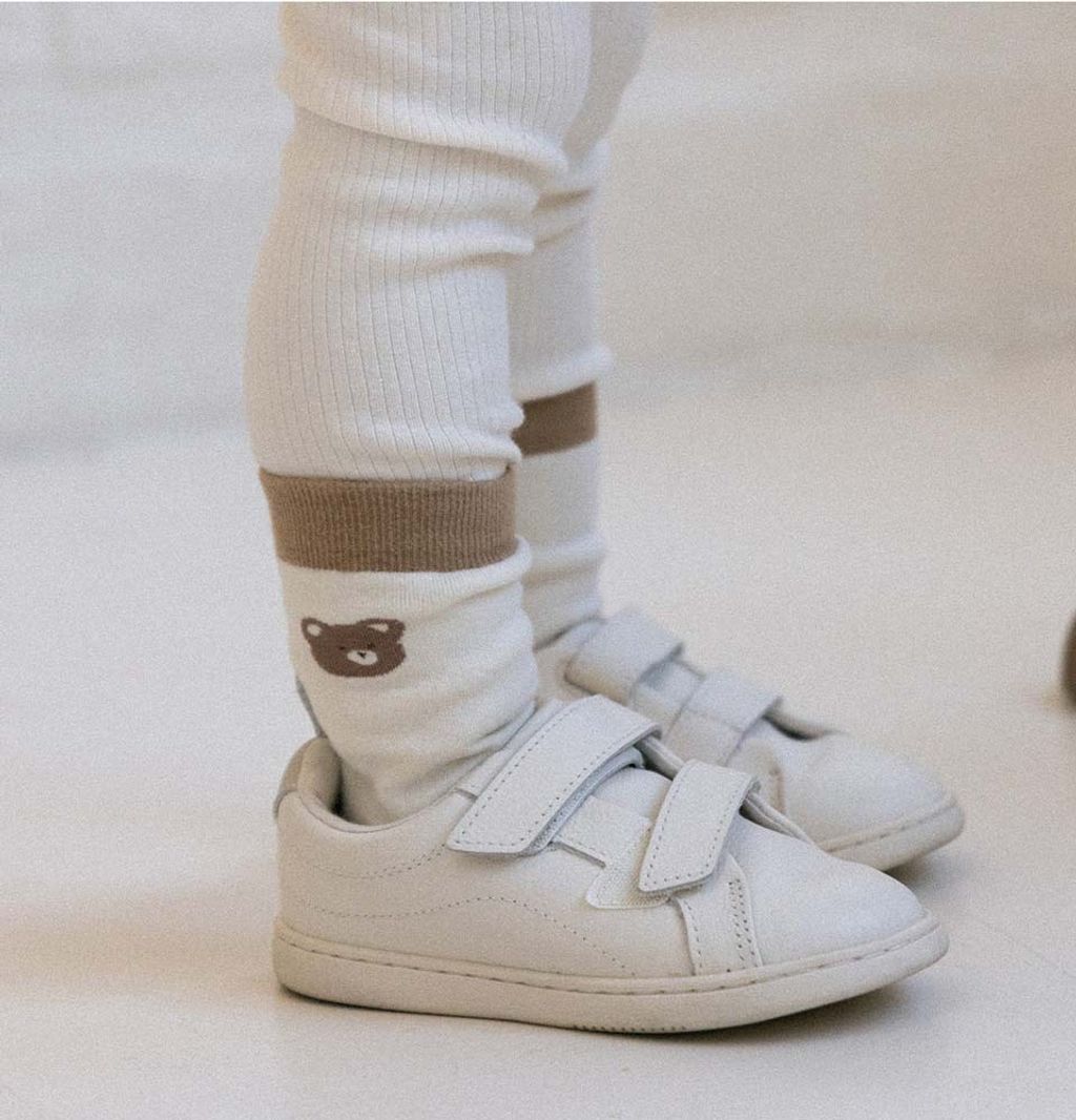 BEBOLIEN小熊LOGO踝襪06