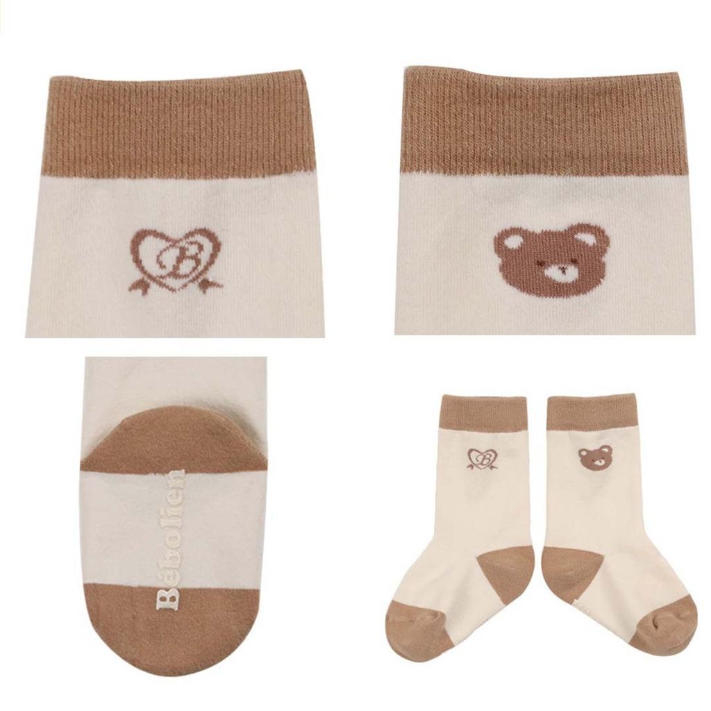 BEBOLIEN小熊LOGO踝襪09