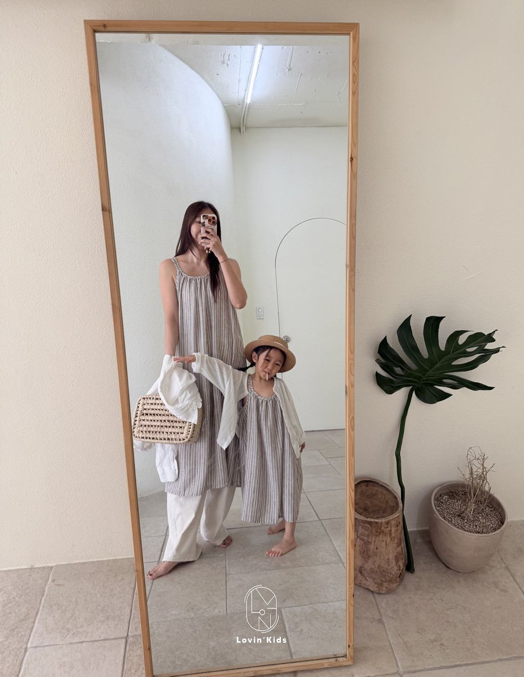 lovin 親子條紋吊帶洋裝 05