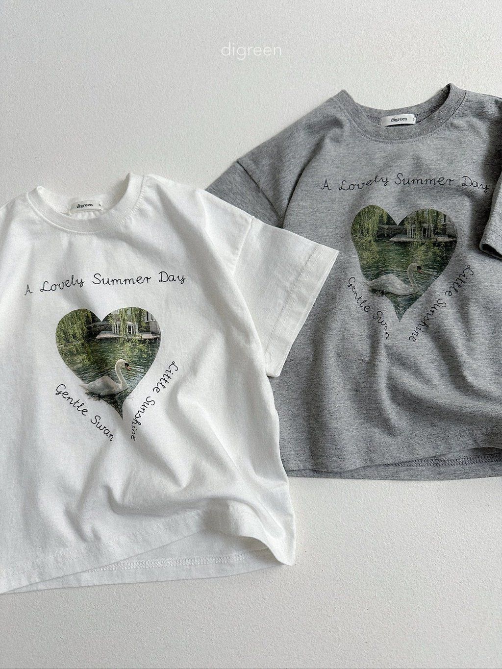 digreen pure swan tee 庭園愛心短袖T 02