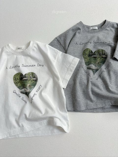 digreen pure swan tee 庭園愛心短袖T 02