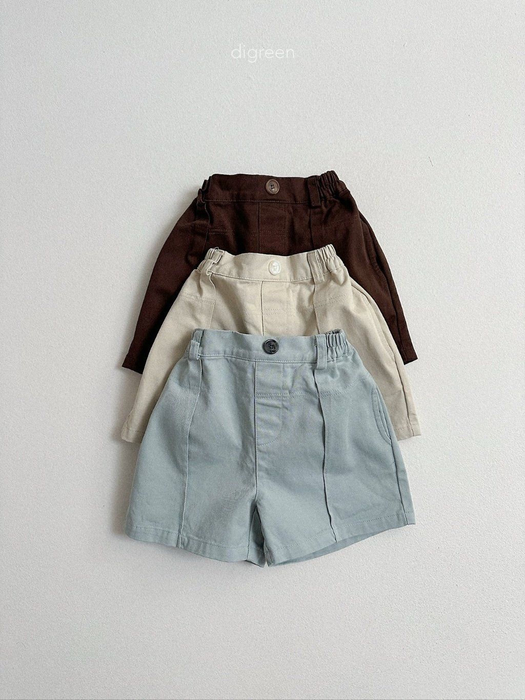 digreen arude pants 褶皺純棉短褲 01