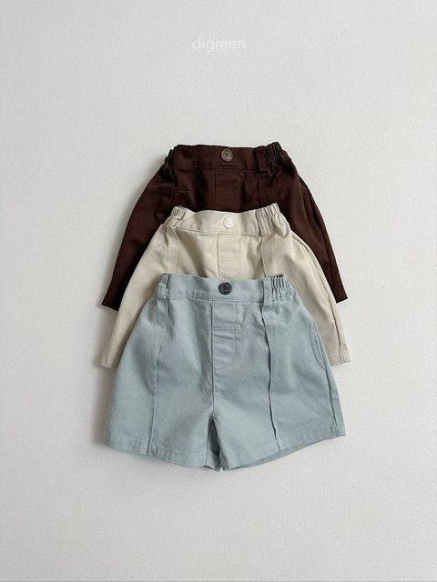 digreen arude pants 褶皺純棉短褲 01