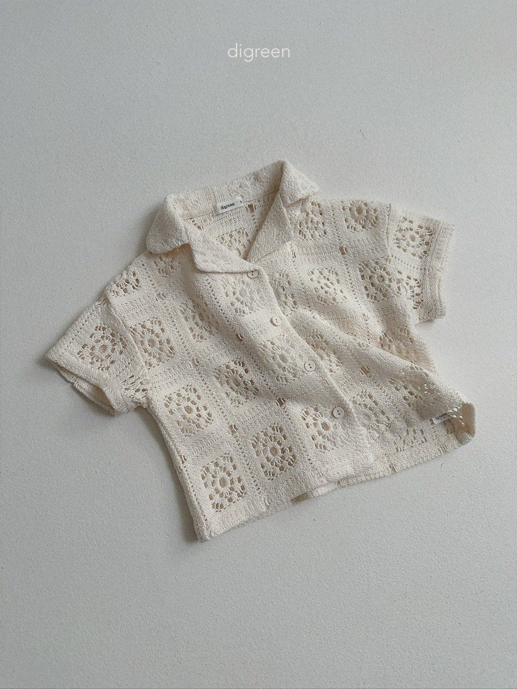digreen crochet shirt 花紋鏤空針織襯衫 03